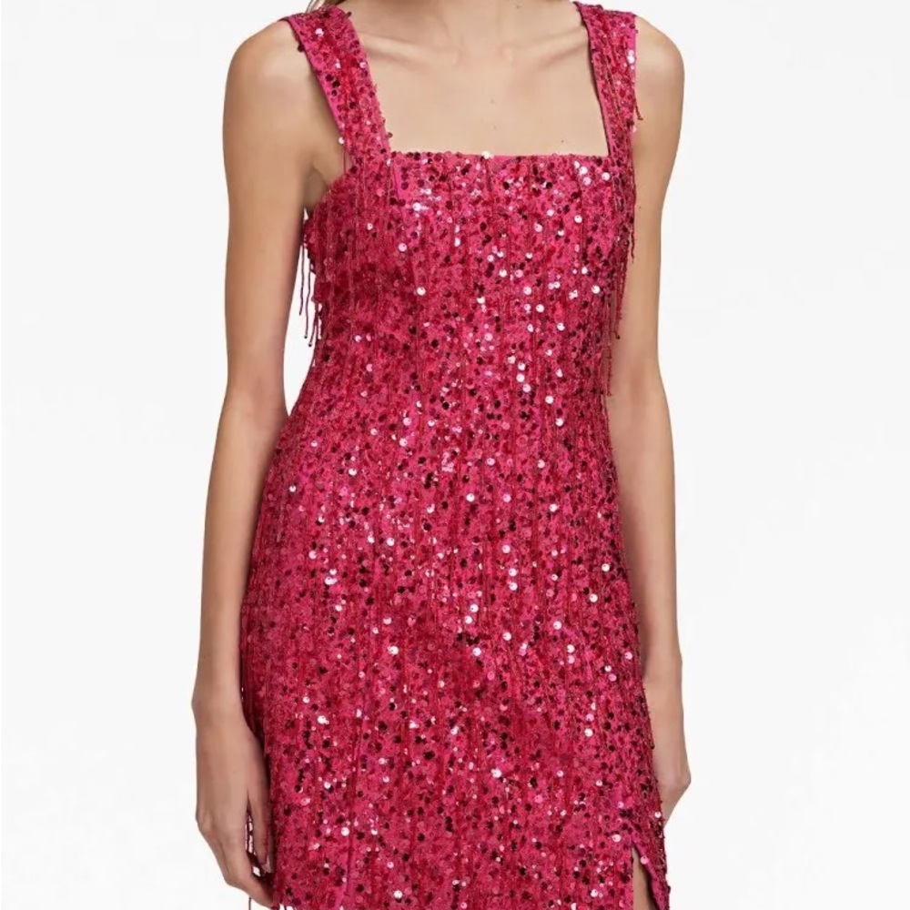 Jonathan Simkhai Noemi Hot Pink Sequin Dress – Size 12 – NWOT